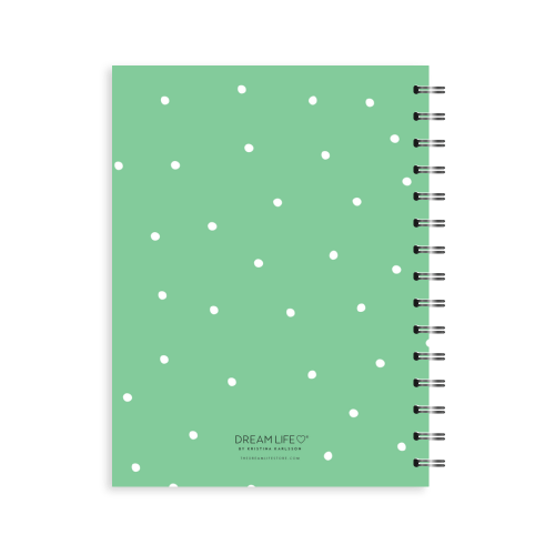 A5 Spiral 24/25 Mid-Year Diary - Dots - Green