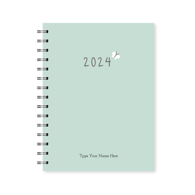 A5 2024 Spiral Student Diary - Green