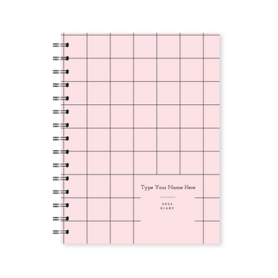 A5 2024 Spiral Student Diary - Pink