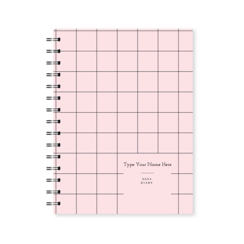 A5 2024 Spiral Student Diary - Pink