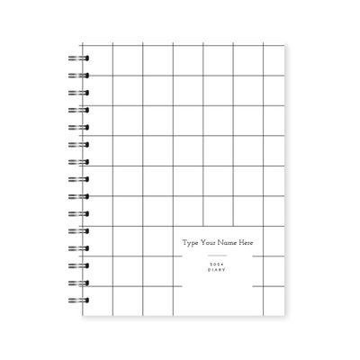 A5 2024 Spiral Student Diary - White