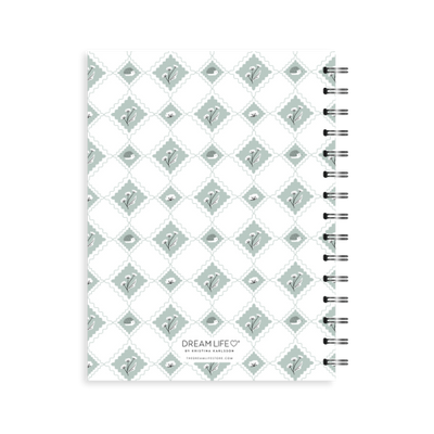 A5 Spiral 24/25 Mid-Year Diary - Harlekin - Green