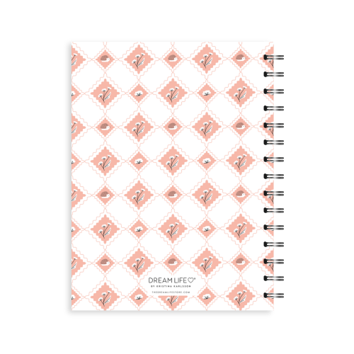 A5 Spiral Mid-Year Diary - Harlekin - Peach