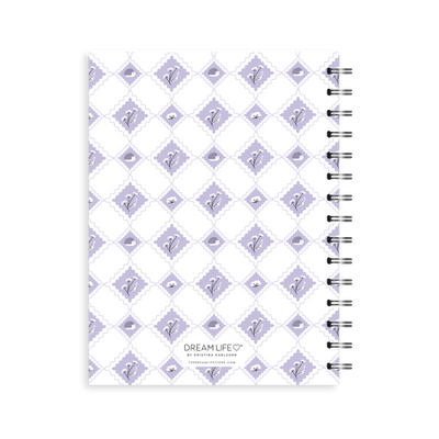 A5 Spiral Mid-Year Diary - Harlekin - Purple