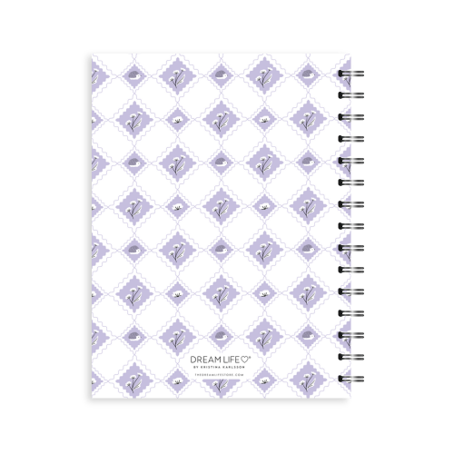 A5 Spiral Mid-Year Diary - Harlekin - Purple