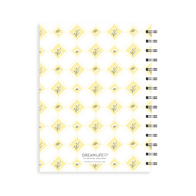 A5 Spiral Mid-Year Diary - Harlekin - Yellow