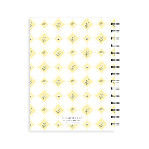 A5 Spiral Mid-Year Diary - Harlekin - Yellow