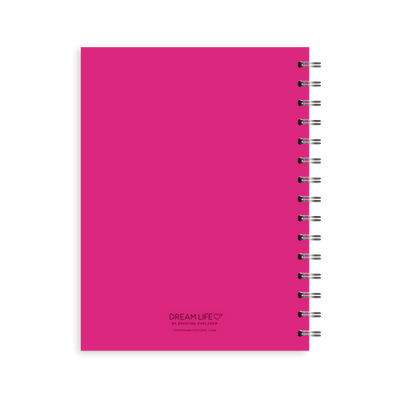 A5 Spiral Journal - Daily Wins - Hot Pink