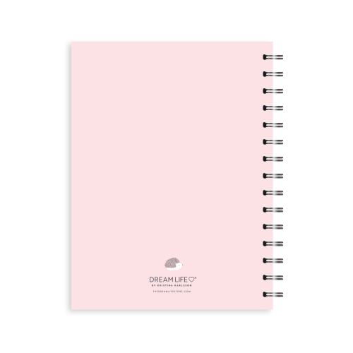 A5 Spiral Mid-Year Diary - Igelkott - Pink