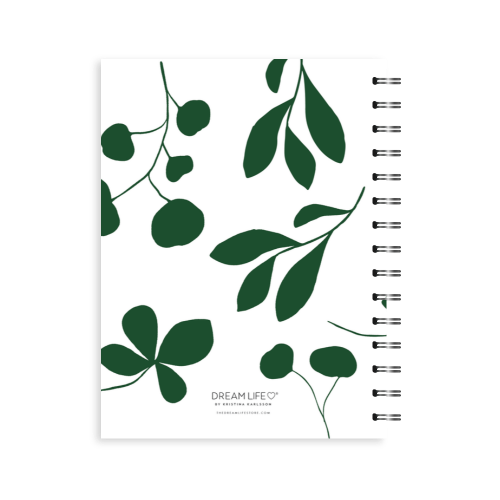 A5 Spiral 24/25 Mid-Year Diary - Leaves - Green