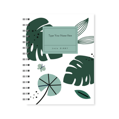 A5 2024 Spiral Student Diary - Monstera