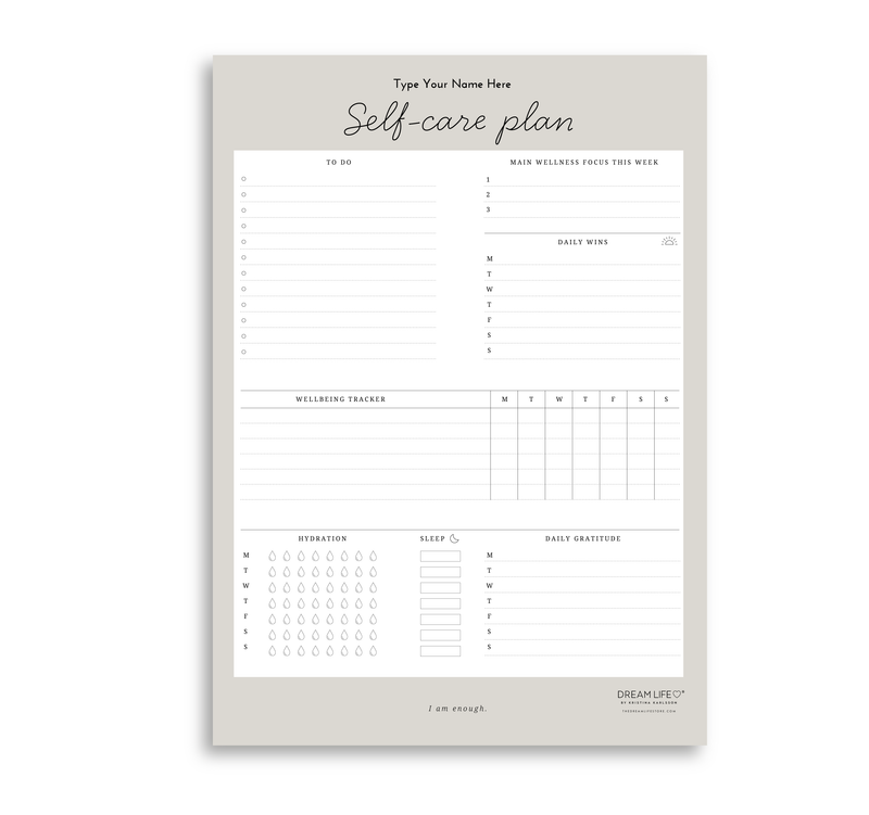 Notepad Sand A4 Self-Care Notepad - Sand – Dream Life