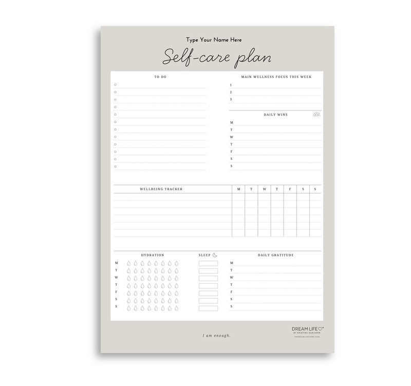 A4 Self-Care Notepad - Sand
