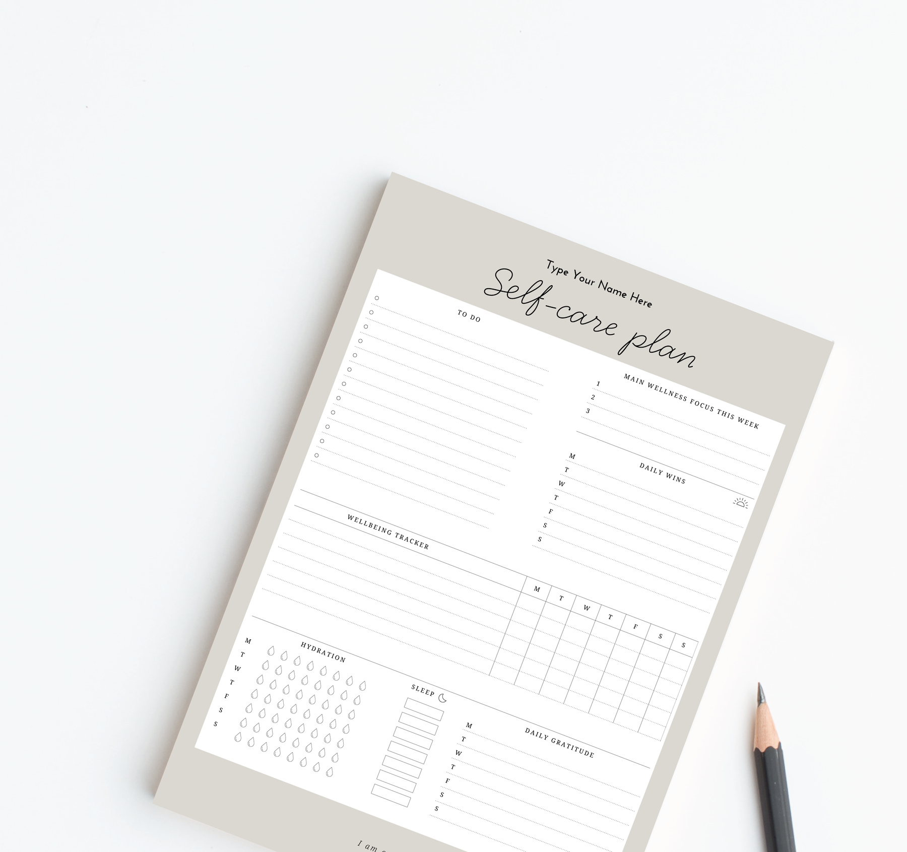 Notepad Sand A4 Self-Care Notepad - Sand – Dream Life