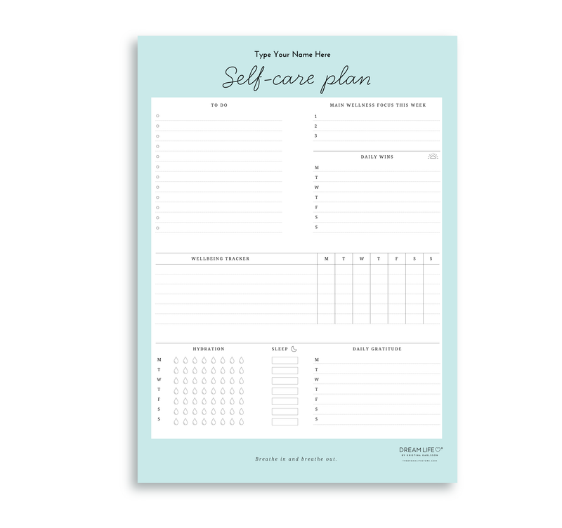 A4 Self-Care Notepad - Ocean