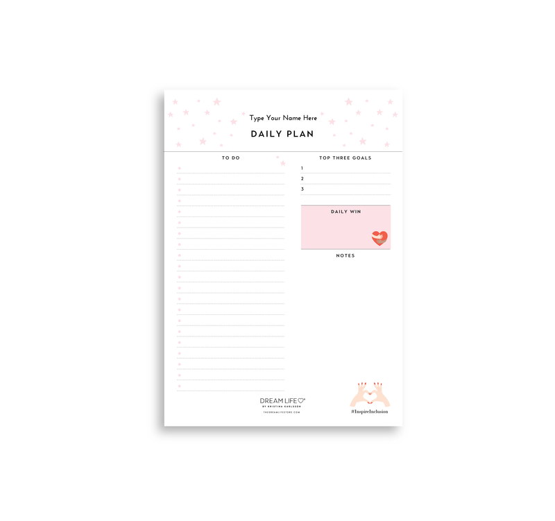A5 Daily Plan Notepad - IWD - Inspire Inclusion