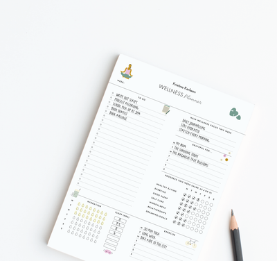 A4 Weekly Wellness Planner Notepad