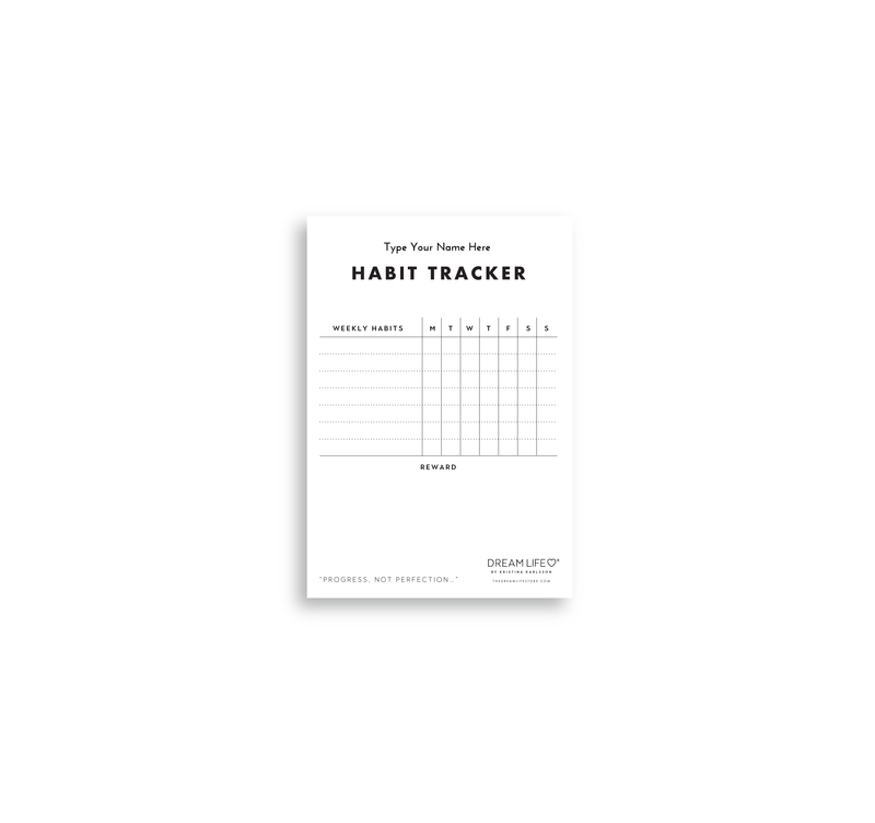 A6 Notepad - Habit Tracker - Minimal