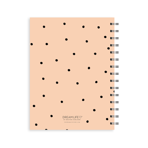 A5 Spiral 24/25 Mid-Year Diary - Dots - Peach