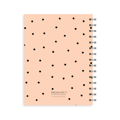 A5 Spiral Journal - Daily Progress - Q2- Dots - Peach