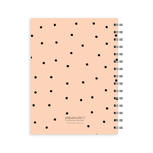 A5 Spiral Journal - Daily Progress - Q2- Dots - Peach