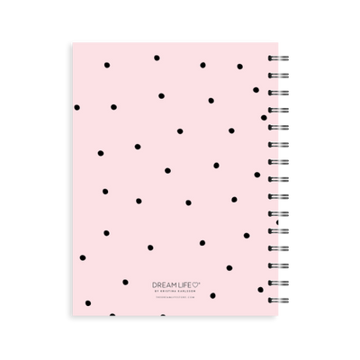 A5 Spiral 24/25 Mid-Year Diary - Dots - Pink