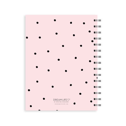 A5 Spiral 24/25 Mid-Year Diary - Dots - Pink