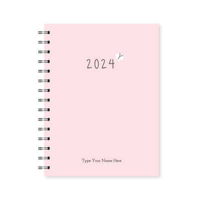 A5 2024 Spiral Student Diary - Pink