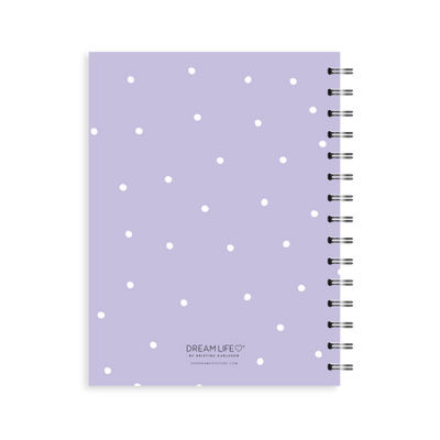 A5 Spiral 24/25 Mid-Year Diary - Dots -Purple