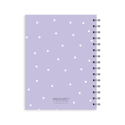 A5 Spiral 24/25 Mid-Year Diary - Dots -Purple