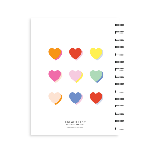 A5 Spiral Journal - Rainbow Hearts