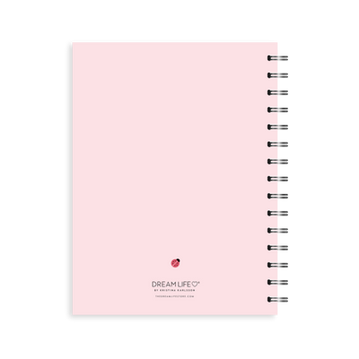 A5 Spiral Mid-Year Diary - Smultron - Pink