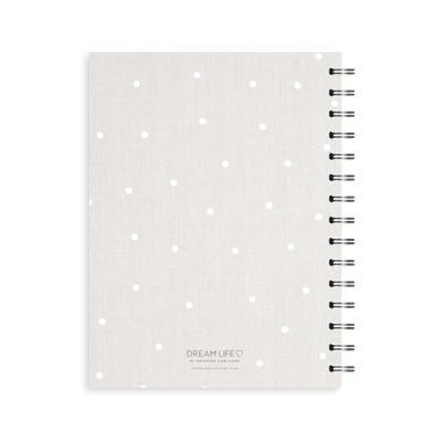A5 2024 Spiral Week to a Page Diary - Linen Look - White