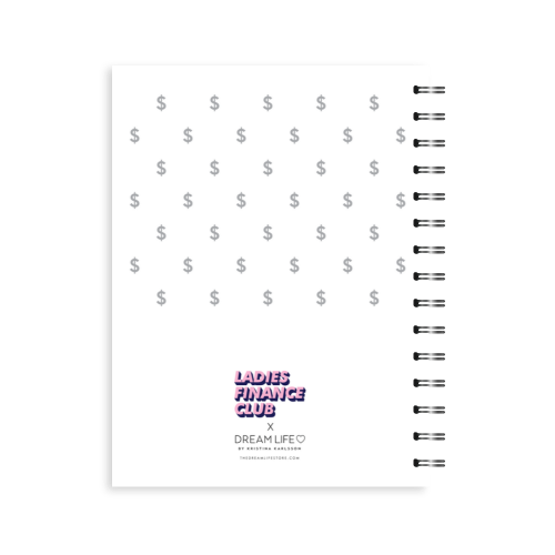 A5 24/25 Spiral Financial Diary - Ladies Finance Club - Grey