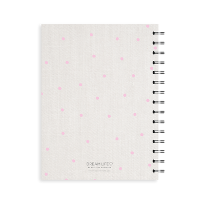 A5 2024 Spiral Week to a Page Diary - Linen Look - Pink