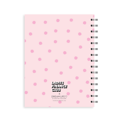 A5 24/25 Spiral Financial Diary - Ladies Finance Club - Dots - Pink
