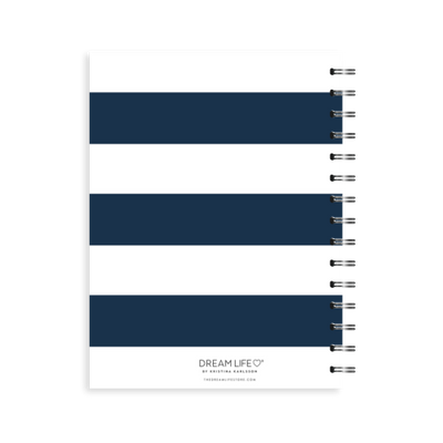 A5 Spiral - Plan Your Year Journal - Stripe - Navy