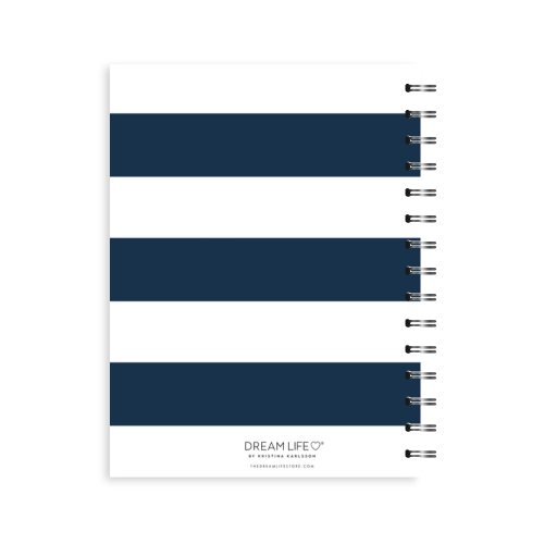 A5 Spiral - Plan Your Year Journal - Stripe - Navy