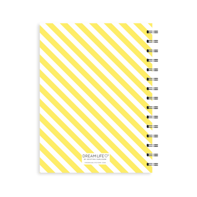 A5 Spiral Journal - Daily Progress - Stripe - Yellow