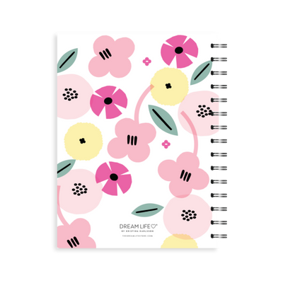 A5 2024 Spiral Goals Diary - Summer - Pink