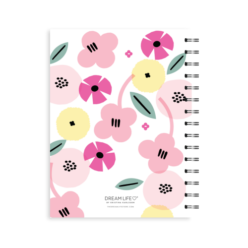 A5 2024 Spiral Goals Diary - Summer - Pink