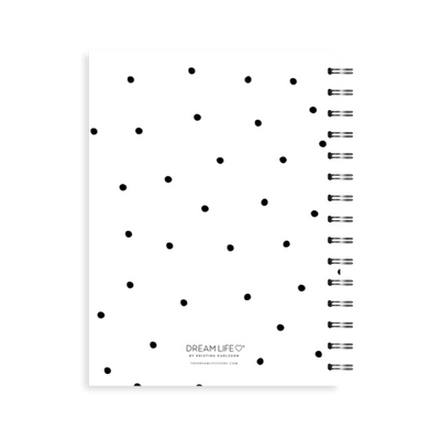 A5 Spiral 24/25 Mid-Year Diary - Dots - White