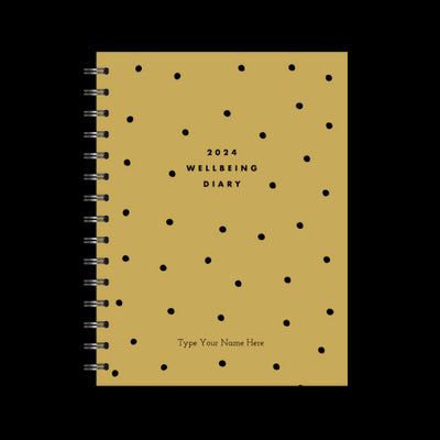 A5 2024 Spiral Wellbeing Diary - Mustard