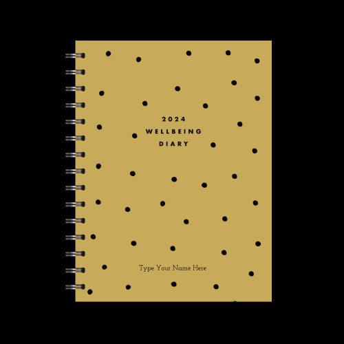 A5 2024 Spiral Wellbeing Diary - Mustard