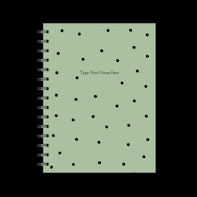 A5 Spiral Journal - Dots - Sage