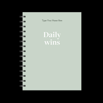 A5 Spiral Journal - Daily Wins - Pale Green