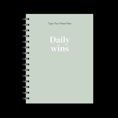 A5 Spiral Journal - Daily Wins - Pale Green