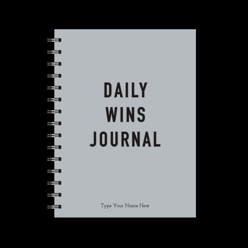 A5 Spiral Journal - Daily Wins - Grey