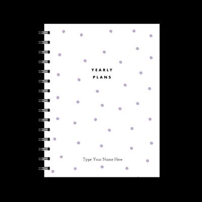 A5 Spiral - Plan Your Year Journal - Dots - Purple