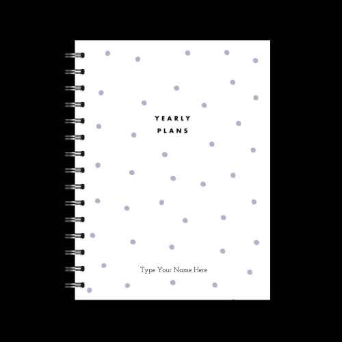 A5 Spiral - Plan Your Year Journal - Dots - Purple